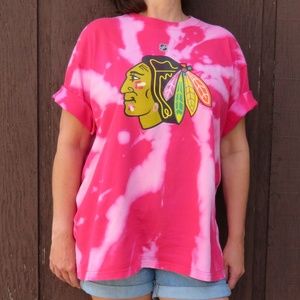 Blackhawks Byfuglien Tie Dye Bleach Tee sz XXL